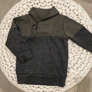 Toddler sweater with button collar, 18 months